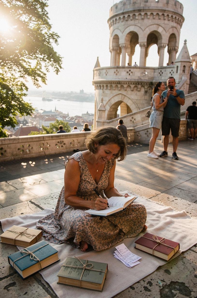 Heti pénzügyi előrehaladási sablon kitöltése egy nyomtatott jegyzettömbön.