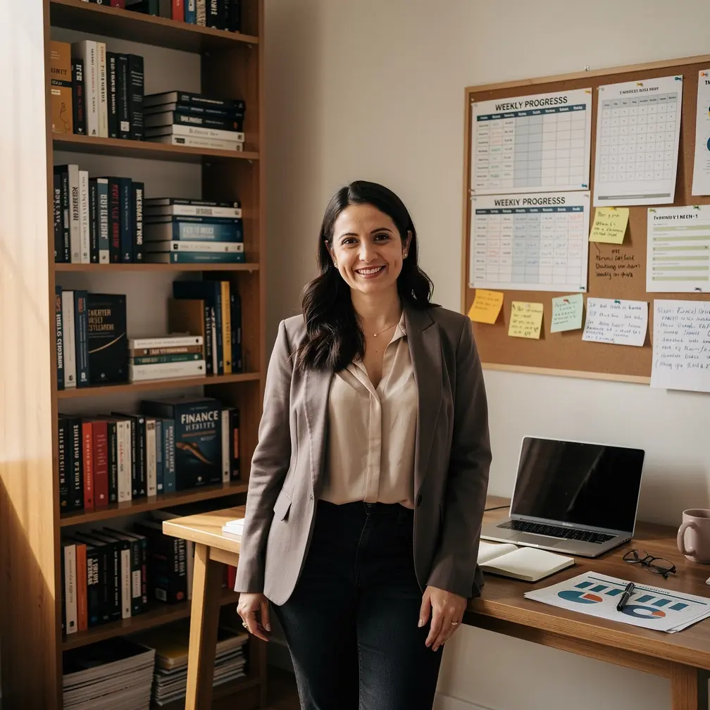 Könyvcsomagok személyes pénzügyi tervezéshez, heti előrehaladási sablonokkal.